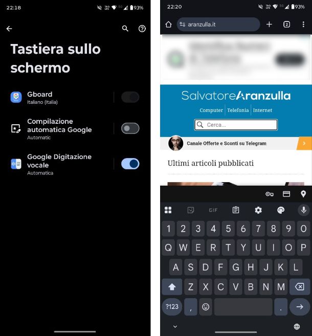 Tastiera predefinita