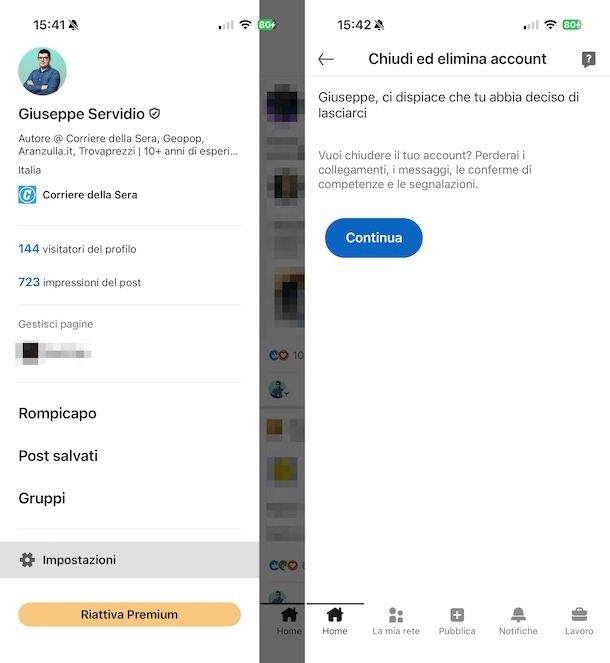 Cancellarsi da LinkedIn