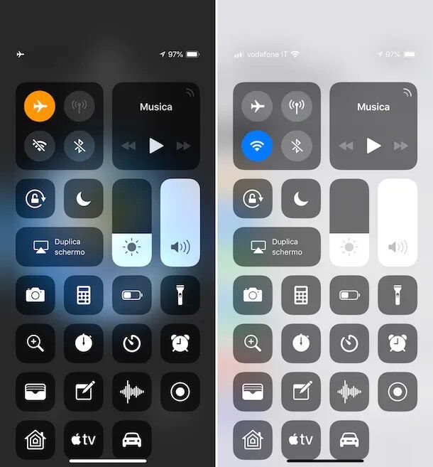 Usare la modalità aereo