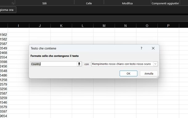 Cercare nome in singola cella Excel