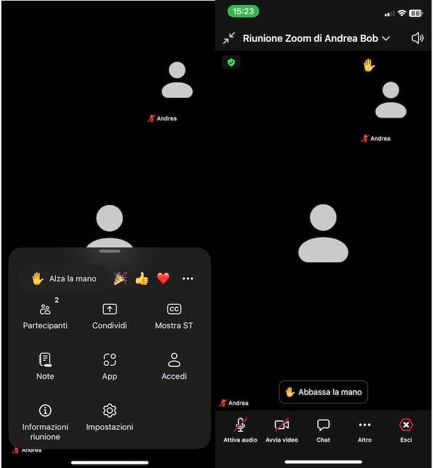 Come alzare la mano su Zoom da cellulare
