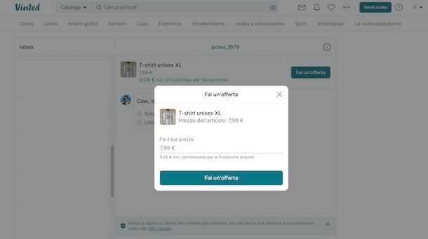 Proporre articoli su Vinted