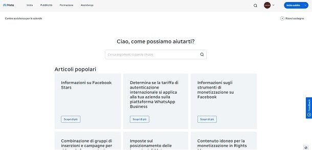 Contattare l'assistenza