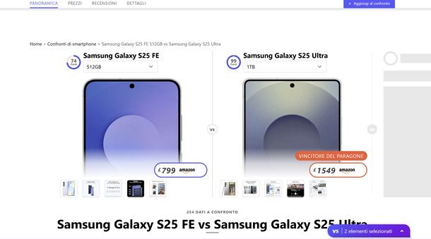 Confronto smartphone