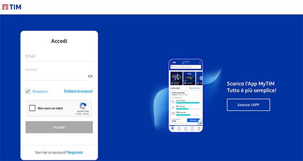 Come accedere a MyTIM da PC
