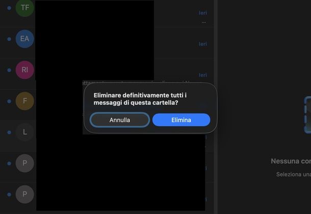 Svuotare cestino Gmail Apple Mail macOS