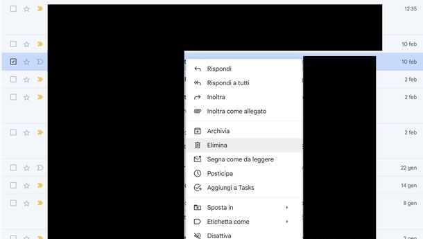 Cancellare mail inviata al destinatario Gmail