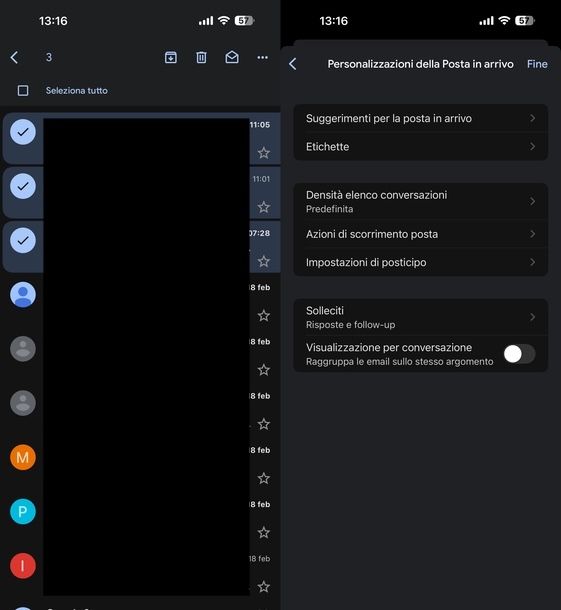 Eliminare email da Gmail iOS