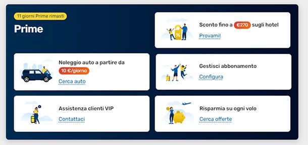 eDreams Prime configura