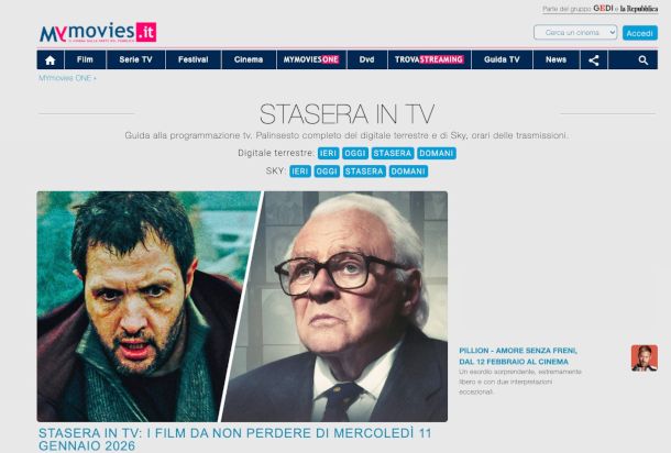 pagina sito MyMovies