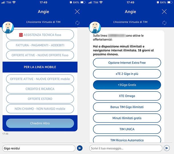 App per vedere quanti Giga rimangono TIM 2