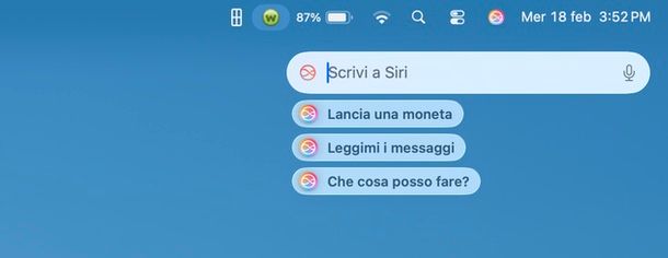 Scrivere a Siri Apple Intelligence Mac