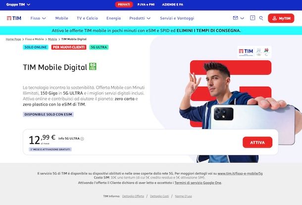 Offerte passa a TIM cellulare