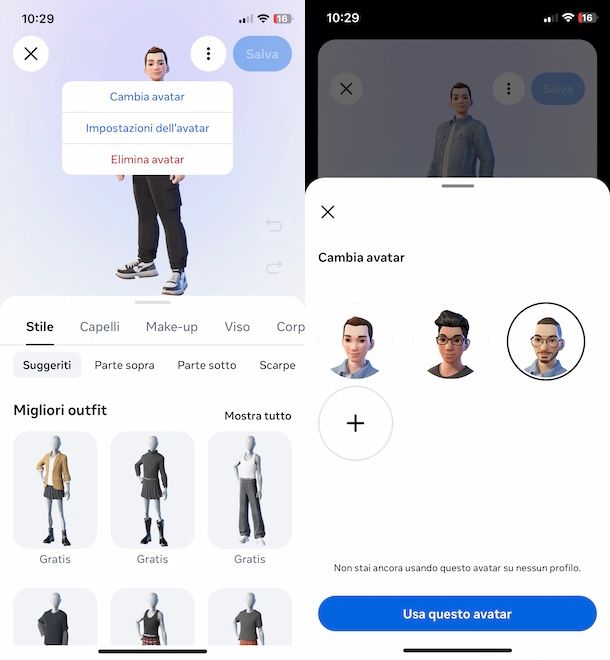 Impostare un altro avatar su Facebook