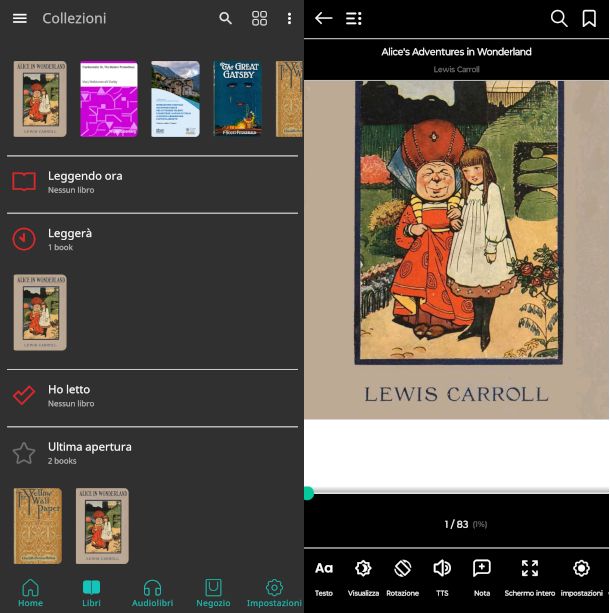 schermate app Pocketbook