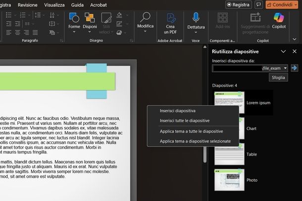 Unire due PowerPoint in uno solo Windows