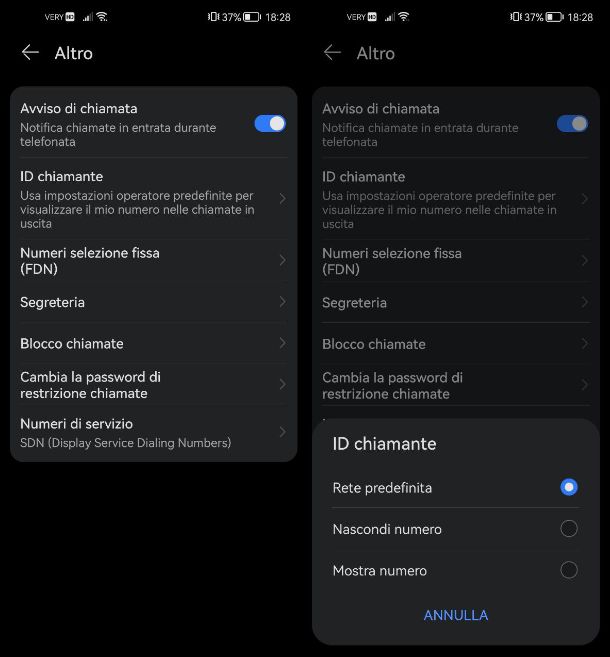 Come chiamare in anonimo da Huawei