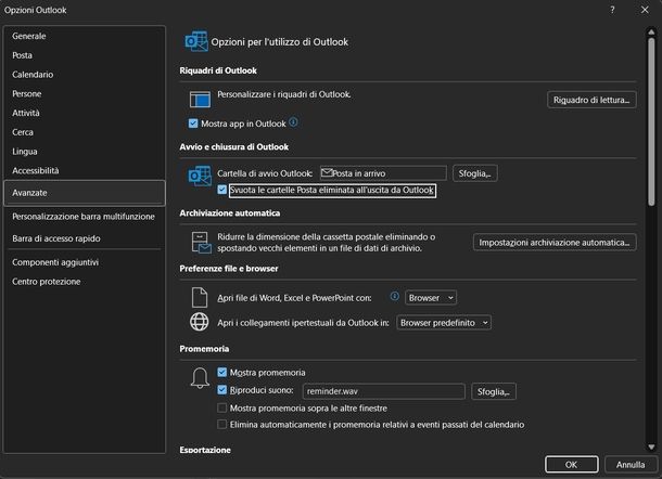 Svuotare cestino Gmail Microsoft Outlook Windows