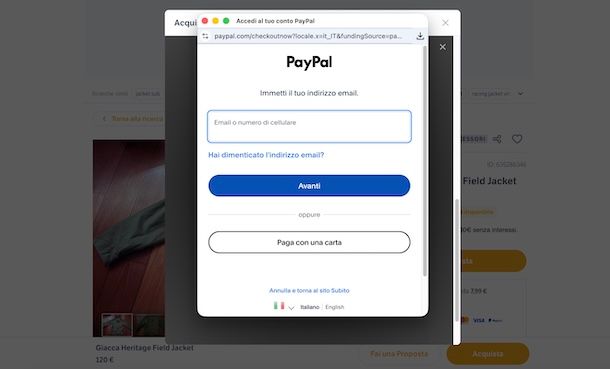 Pagare con PayPal senza account