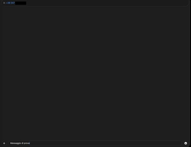 Inviare SMS a numero non in rubrica iMessage macOS