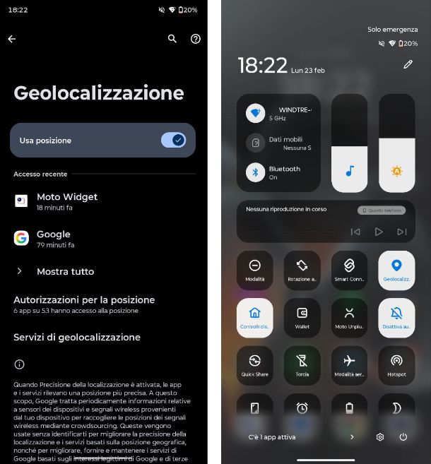 Come attivare localizzazione su Android