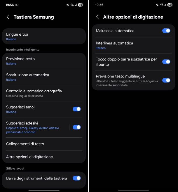 Come togliere la maiuscola automatica: Samsung