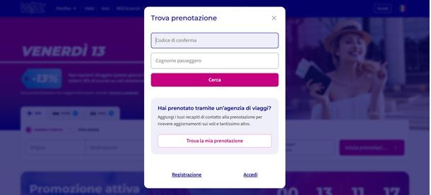 prenotazione wizzair