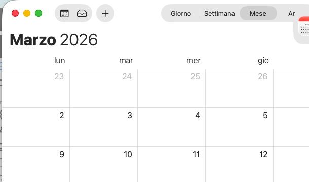 app calendario mac