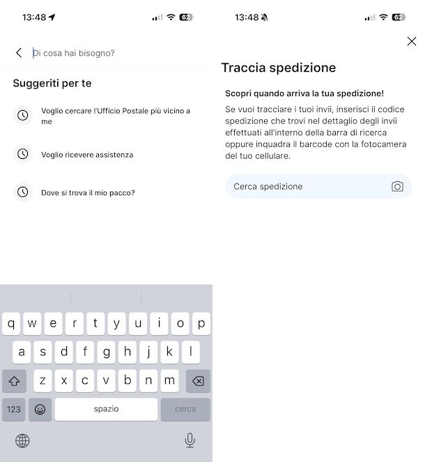 Come cercare spedizione Poste