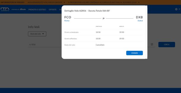 ricerca voli sito ITA