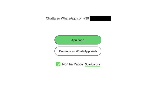 Creare link diretto chat personale WhatsApp