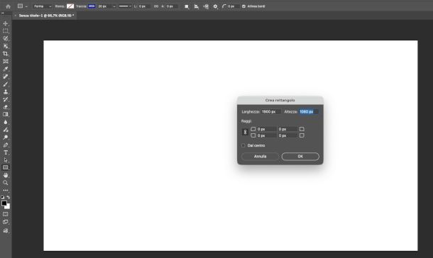 impostazione finestra overlay su Photoshop