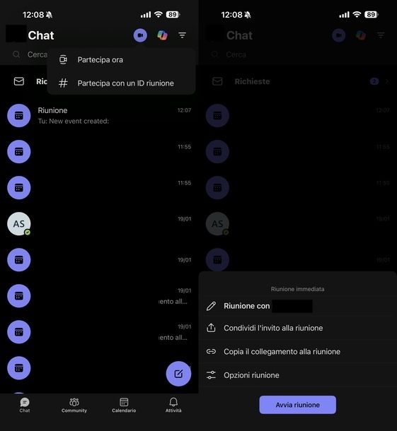 Creare link Teams app