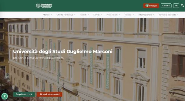 home page sito Unimarconi