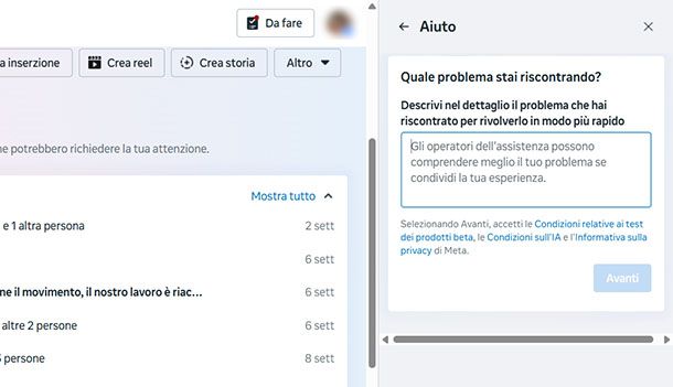 Assistenza Facebook Business