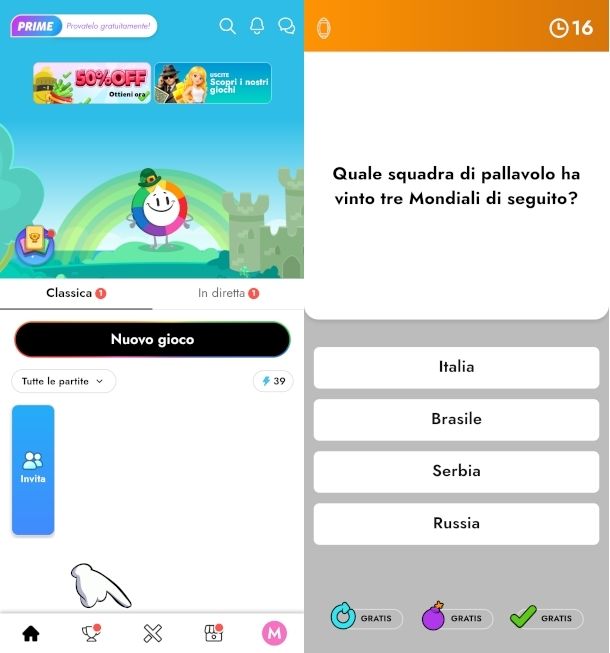 schermate app Trivia Crack