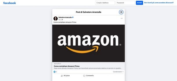 link diretto Facebook