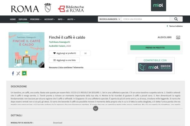 MLOL Biblioteche comunali di Roma