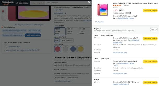 Amazon articoli resi