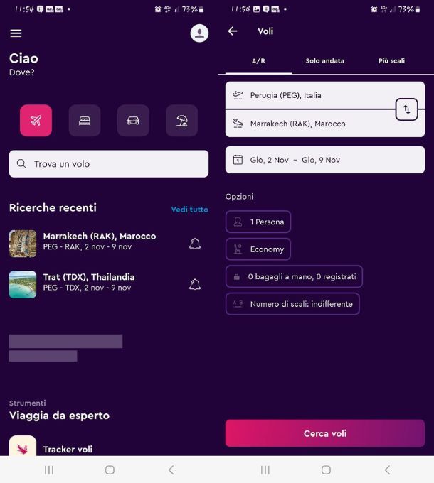 App per organizzare viaggi