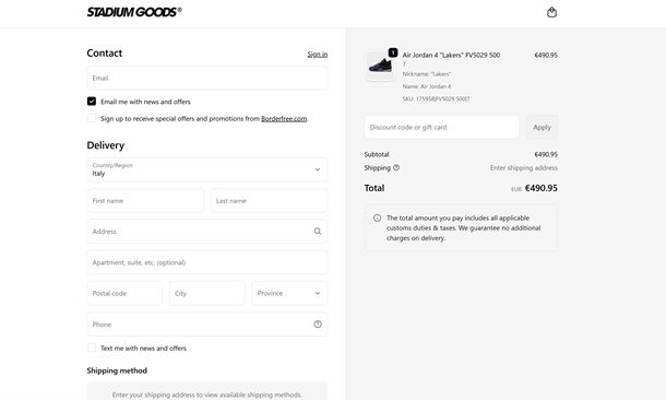 Siti per scarpe Nike