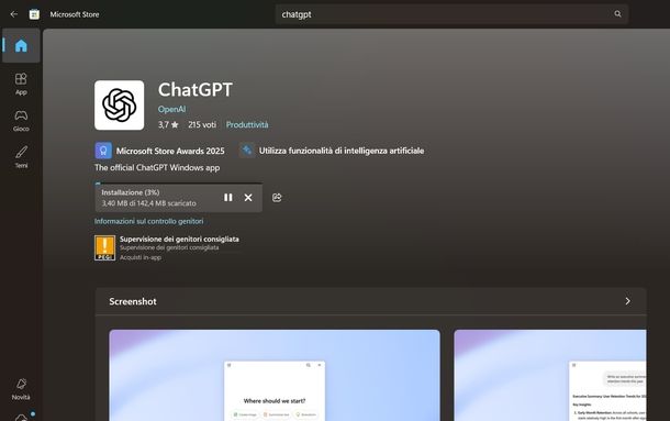 Scaricare ChatGPT Windows