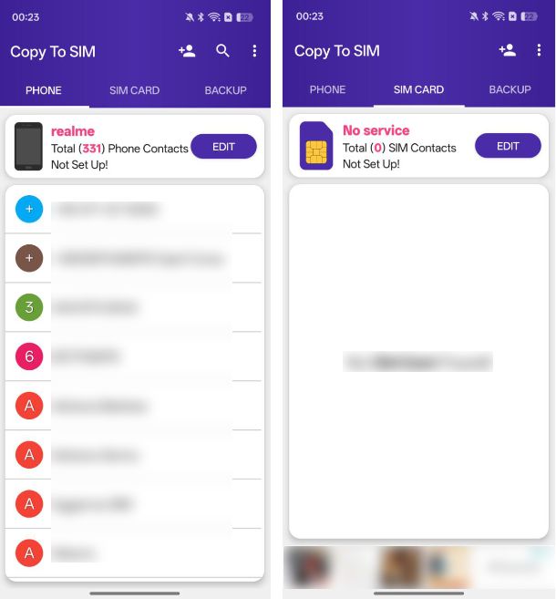 Come salvare i contatti sulla SIM OPPO
