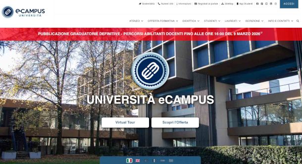home page sito eCampus