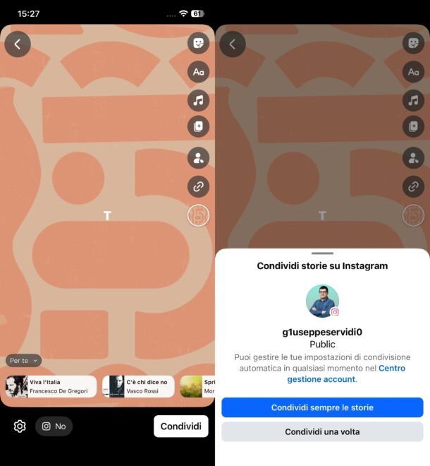 Come condividere un post di Facebook su Instagram