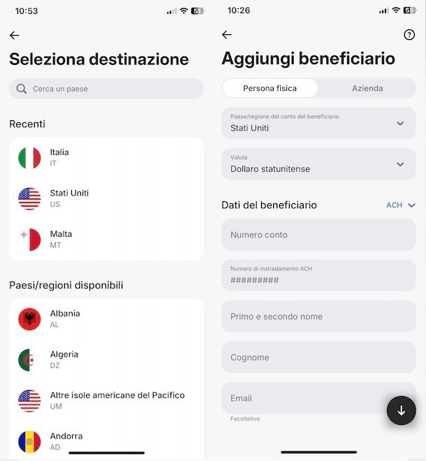Fare bonifico estero con Revolut