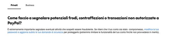 PayPal cosa fare in caso di truffa frode