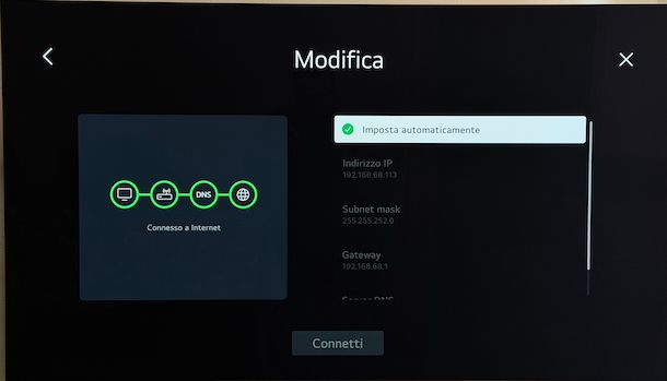 Modificare DNS Smart TV LG