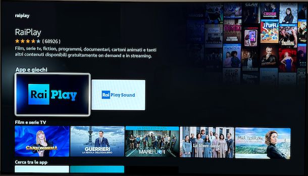 Scaricare RaiPlay Amazon Fire TV Stick