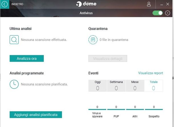 Come disattivare antivirus Windows 10